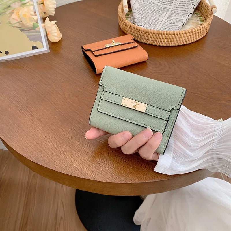 2024 NEW Women's WalletinsWomen's Small Wallet Women's High Sense Small FoldingwalletShort Clutch Cross-Border Wallet