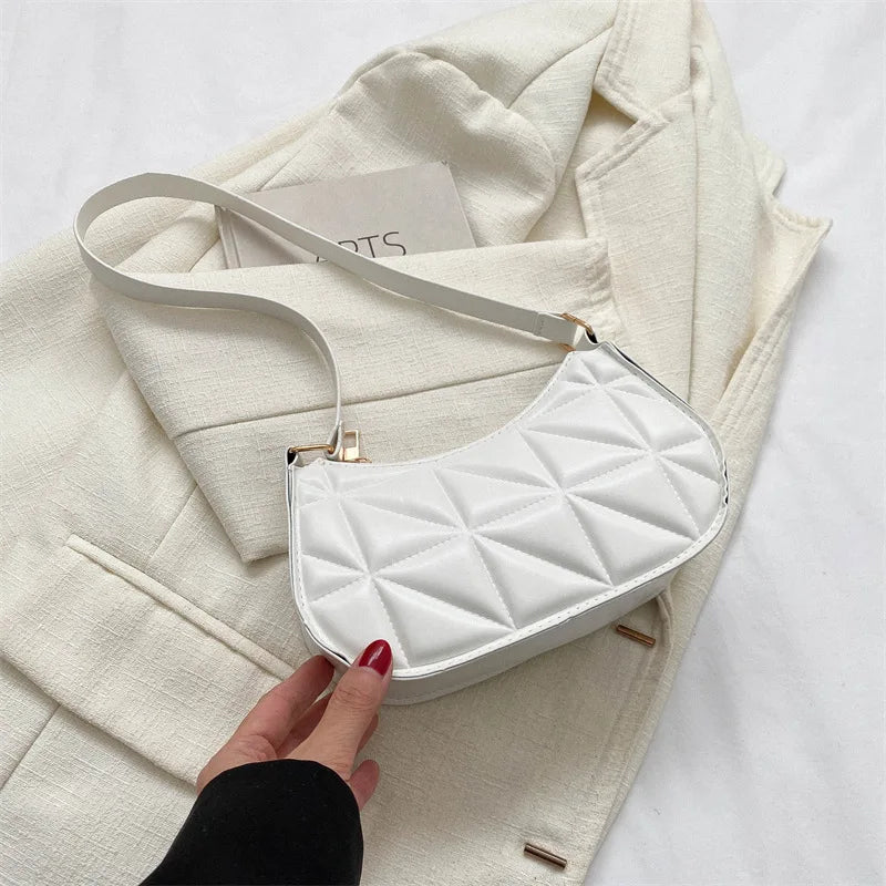 Mini Fashion Female Underarm Shopping Bag Retro Casual Women Totes Shoulder Bags Female Leather Solid Color Handbag for Women