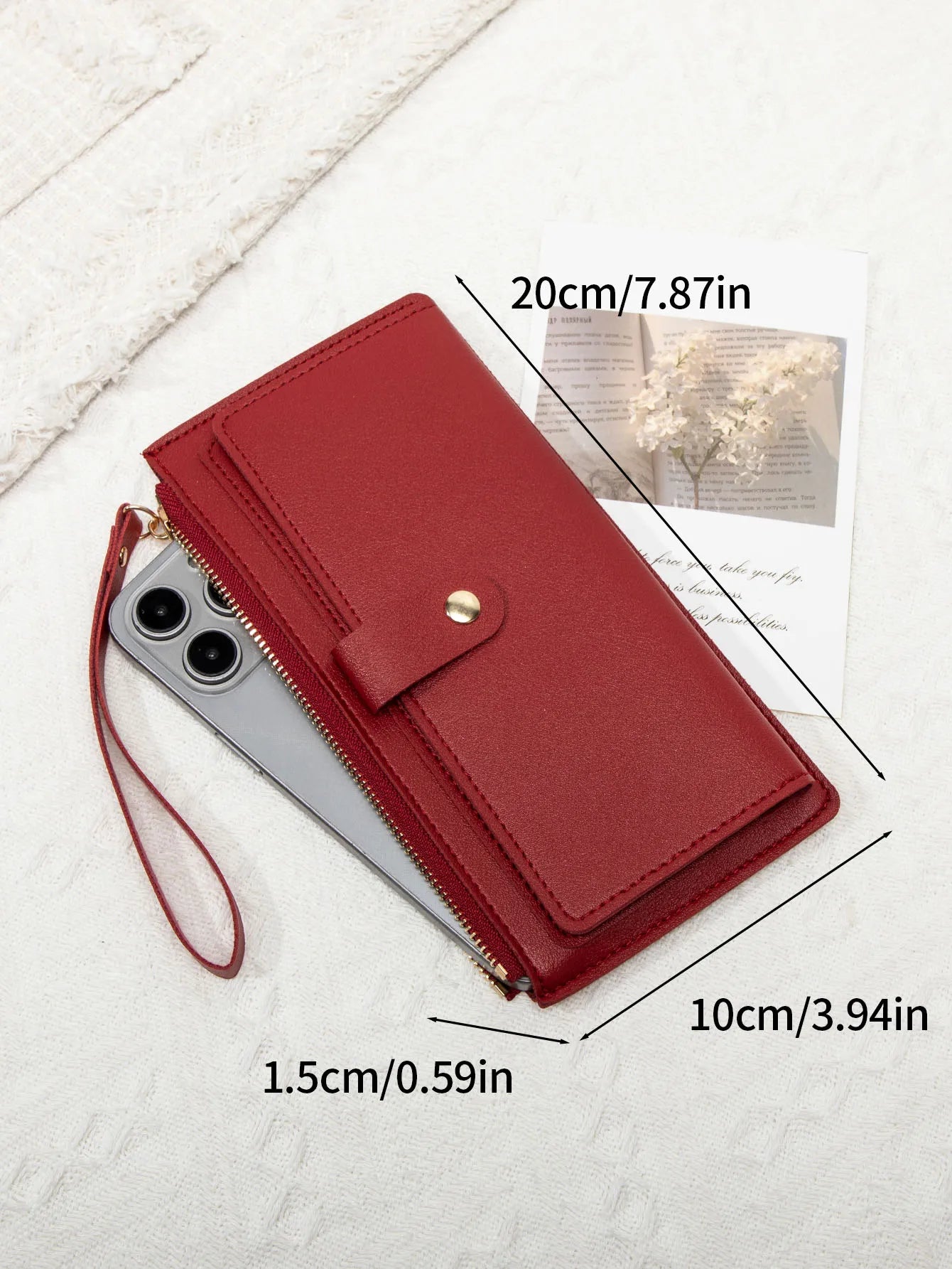 Ultra thin mini PU leather coin purse simple women's long card bag multifunctional handheld credit card holder women's wallet