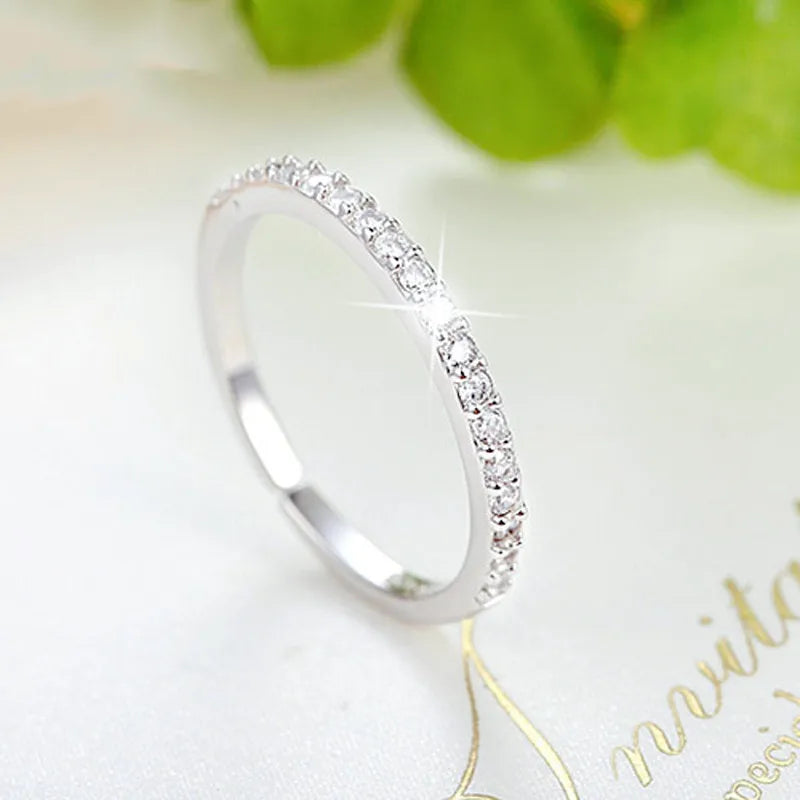 925 Sterling Silver Single Row Zircon Rings For Women Luxury Designer Jewelry Accessories Wholesale  Offers